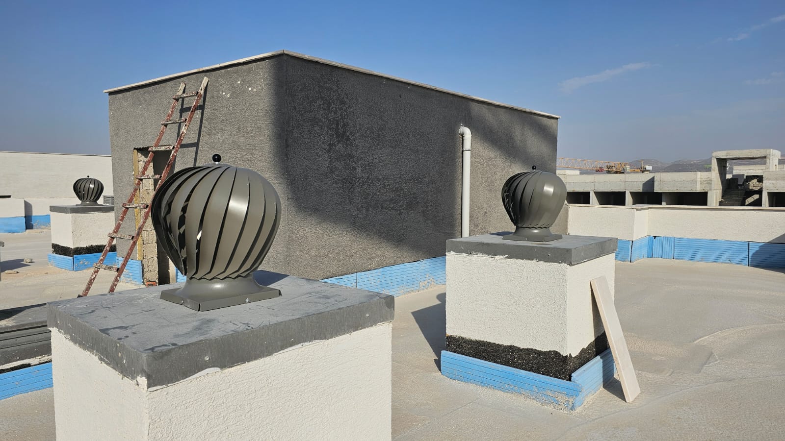 Galvaniz metal baca şapkası üretimi ve montajı